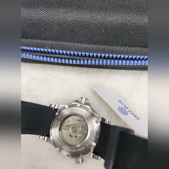 NWT Deep Blue Vintage Master 1000 44mm Automatic Men's Diver Watch Black Dial - Picture 9 of 11